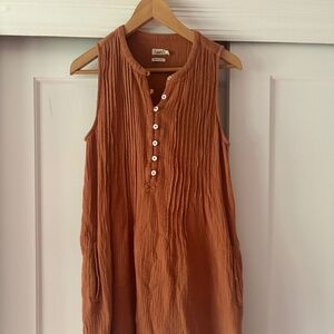 Autumn gauze cotton dress